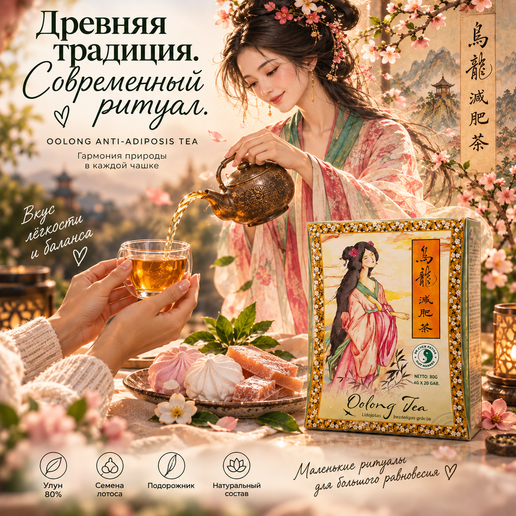 Antique White Oolong Anti-Adiposis tea. 80g (4g x 20)