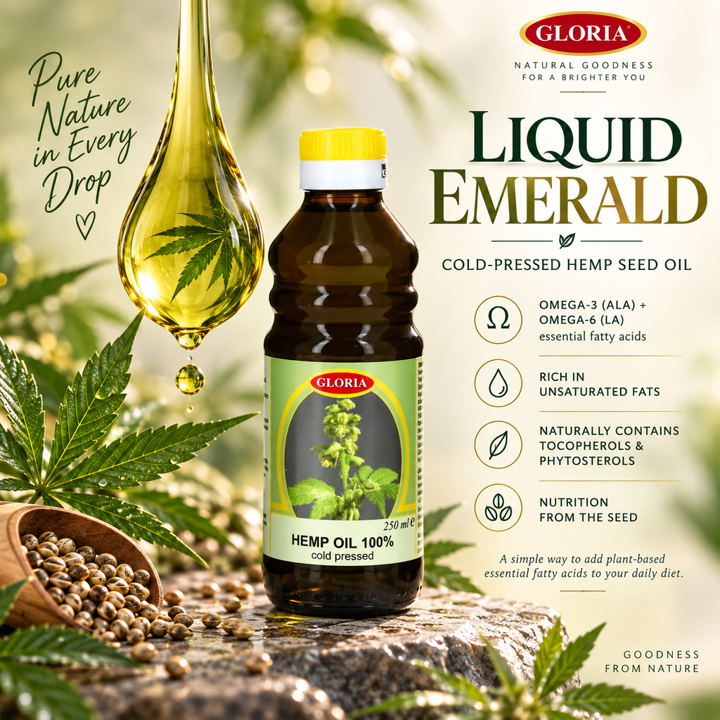 Seashell GLORIA - Hemp seed oil, unrefined, 250 ml