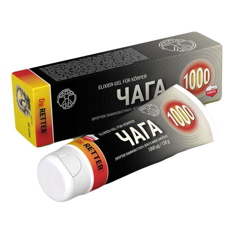 Dr. Retter Chaga 1000 supplement packaging on a white background