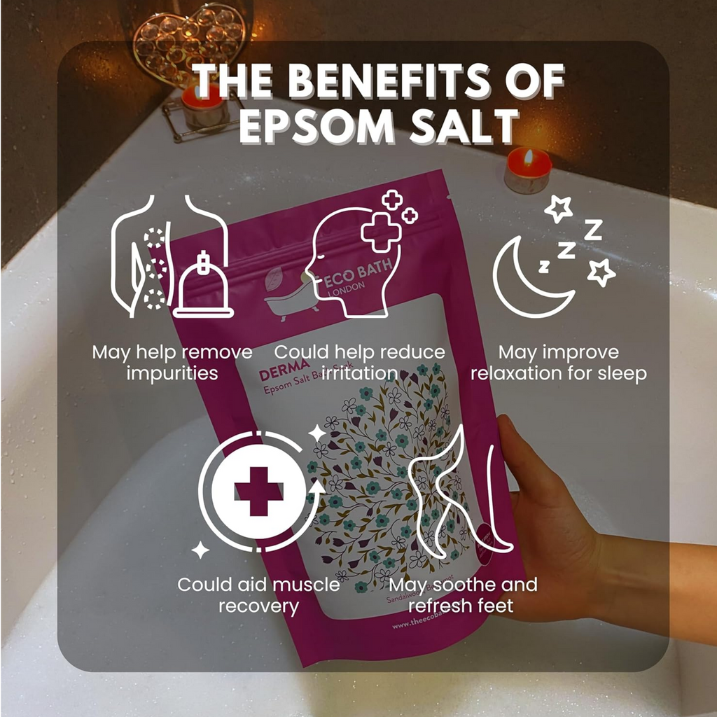 EPSOM SALT BATH SOAK Derma 1Kg eco bath London  buy in Cyprus online store pharmacy