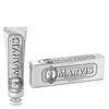 MARVIS Whitening Mint Smokers Toothpaste in a tube next to its packaging box.