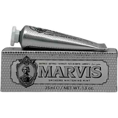 Marvis toothpaste tube and packaging on a white background