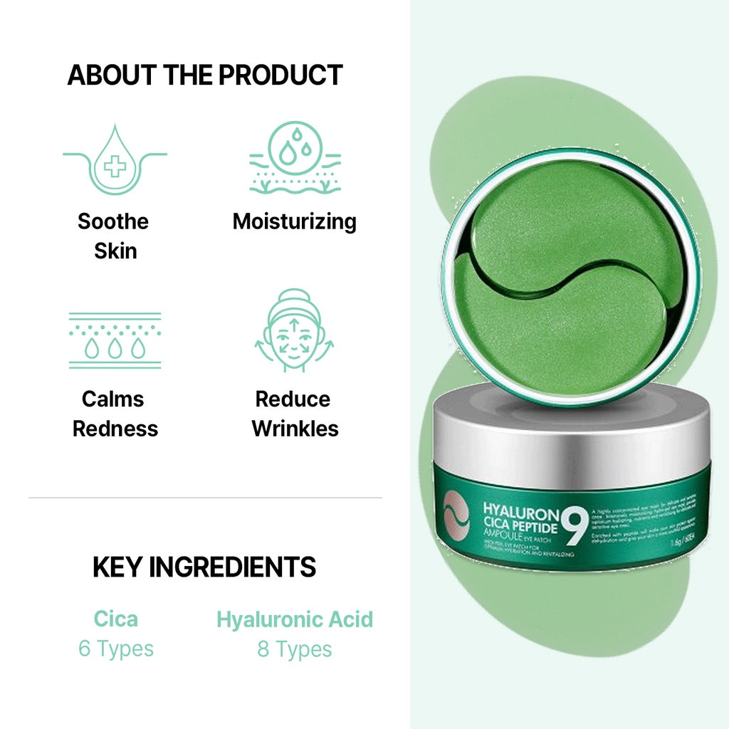 MEDIPEEL Hyaluronic Cica Peptide 9 Ampoule Eye Patch 