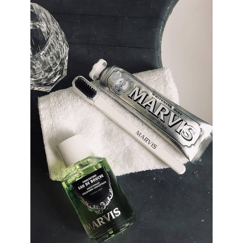 Marvis spearmint mouthwash with marvis toothbrush and paste