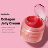 Jar of Medicube Collagen Jelly Cream on a pink background