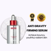Anti-gravity firming serum with dropper bottle on a white background