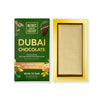 Nature's Own Factory Dubai Chocolate bar with packaging on a white background