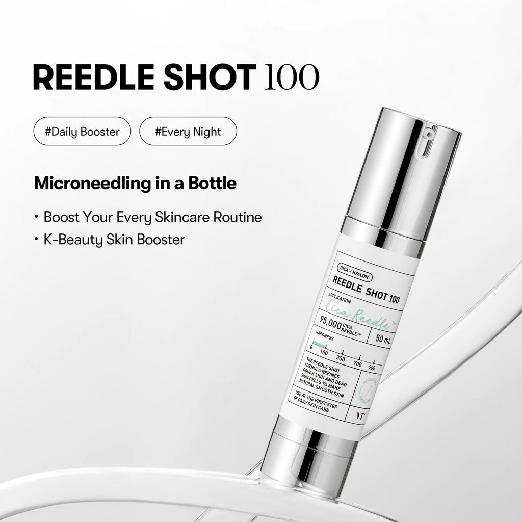 REEDLE SHOT 100 skincare booster bottle on a white background