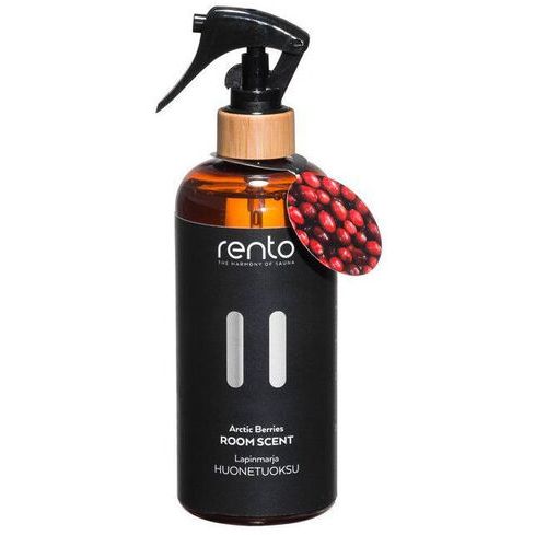 Rento room scent spray bottle with pomegranate design on a white background