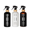 Three Rento room scent bottles in black, white, and brown on a white background