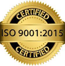 Certified ISO 9001:2015 logo