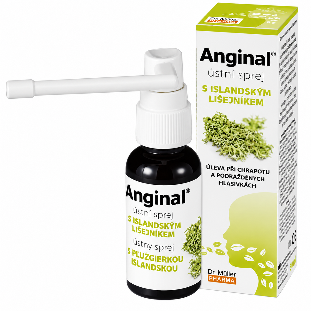 White Smoke Dr. Muller Anginal Oral Spray with Iceland Moss, 30 ml