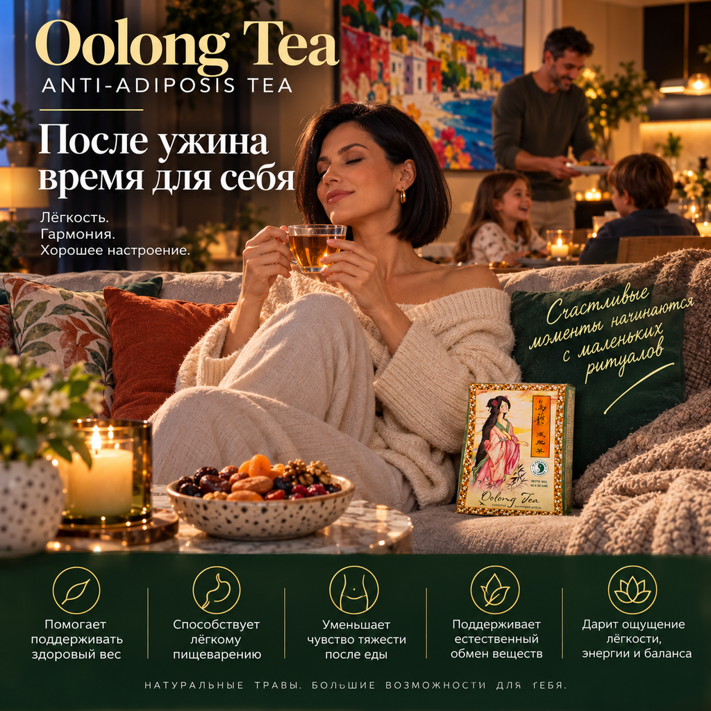 Black Oolong Anti-Adiposis tea. 80g (4g x 20)
