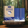 Magnesium night patch packaging with patches on a wooden stand against a forest background